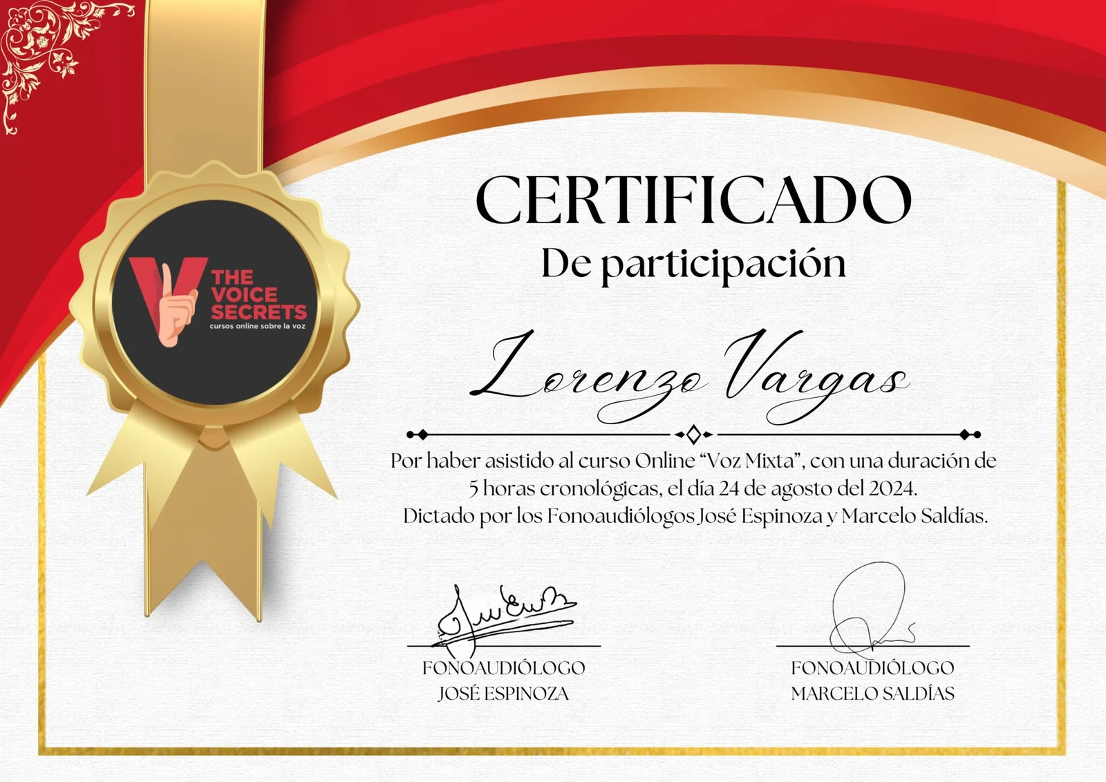 Certificación Voz Mixta Curso Online